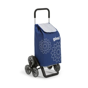 Gimi Tris Floral nákupní taška na kolečkách modrá