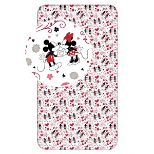 Dětské bavlněné prostěradlo Minnie hearts 2016, 90 x 200 cm