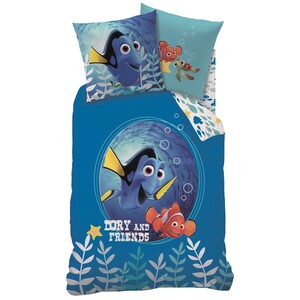 Dětské bavlněné povlečení Nemo, Dory and friends, 140 x 200 cm, 70 x 90 cm