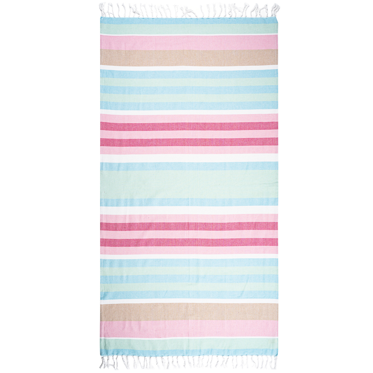 Trade Concept Osuška Fouta so strapcami Stripes pink, 90 x 170 cm