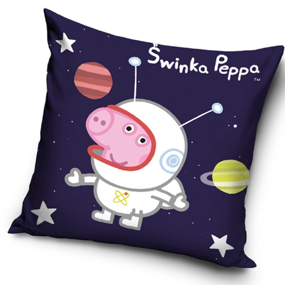 Poduszka - jasiek Peppa Pig –  George Kosmonauta, 40 x 40 cm