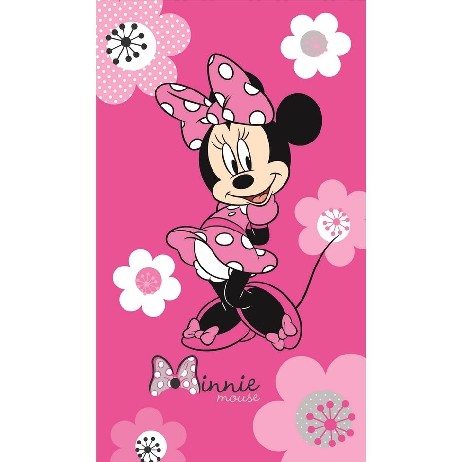 Ręcznik  kapielowy Minnie Pink Flowers, 70 x 120 cm