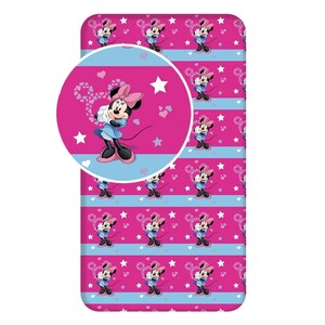 Dětské bavlněné prostěradlo Minnie, 90 x 200 cm