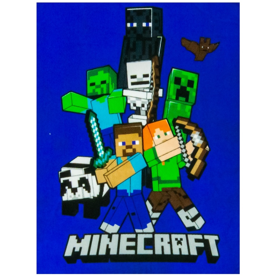 Carbotex Dětská deka Minecraft Time to Mine, 100 x 140 cm