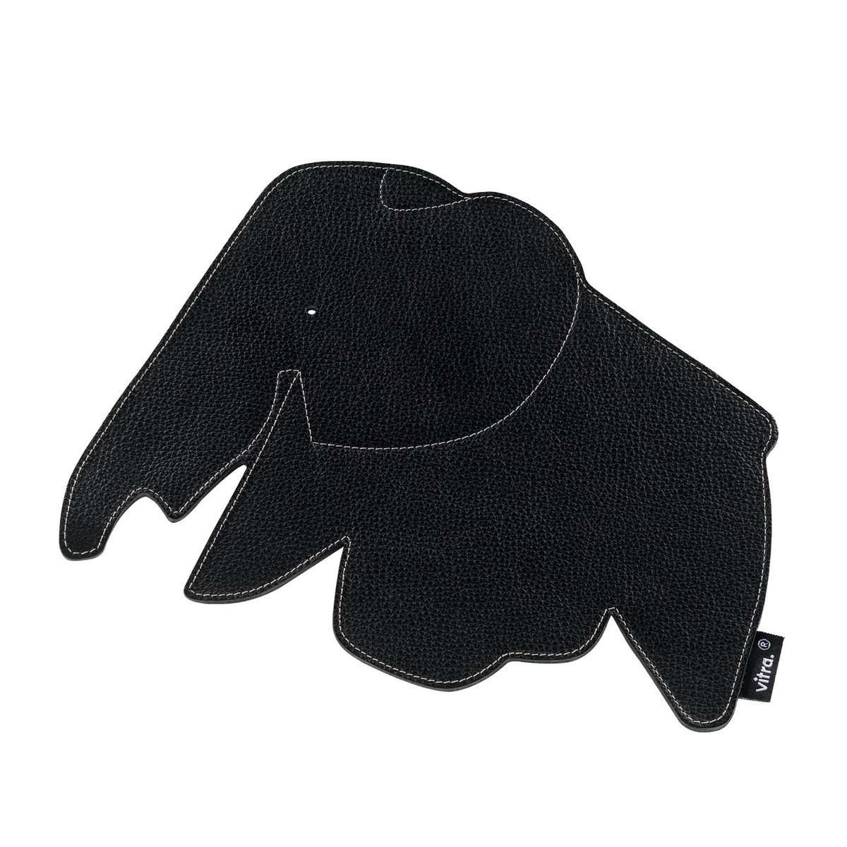 Podkładka pod mysz Elephant 25 cm, czarna skóra