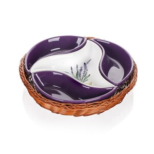 Banquet Lavender 4dílná servírovací mísa v košíku