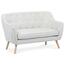 Dwuosobowa sofa AK-334 WT2, biała