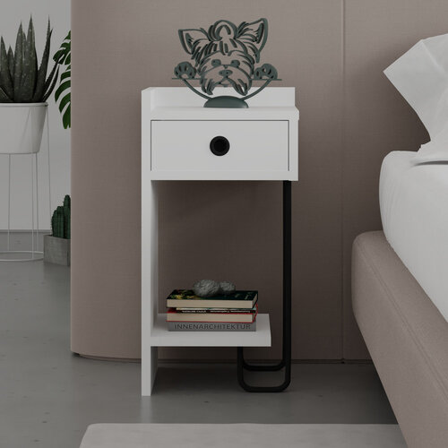 Stolik nocny Sirius Left White 2