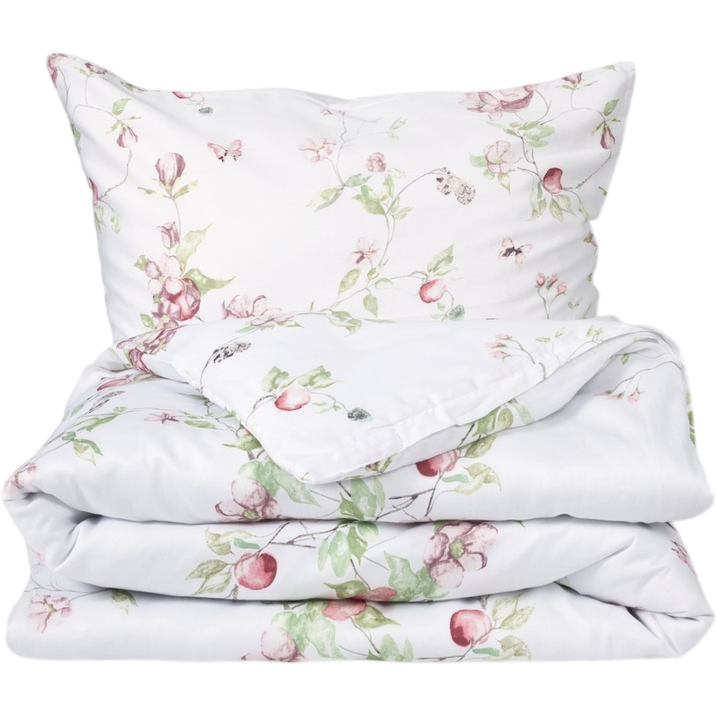Matex Pościel satynowa Kwiat jabłoni, 140 x 200 cm, 70 x 90 cm
