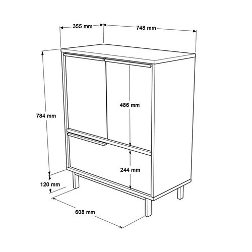 Dulap pentru pantofi One Walnut