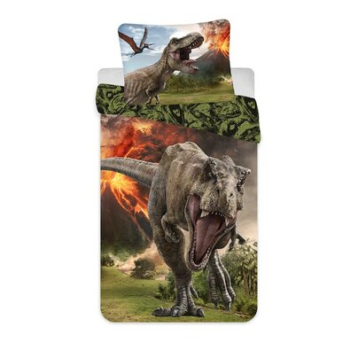 Bombažna posteljnina Jurassic World Volcano, 140 x200 cm, 70 x 90 cm