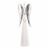 Božična dekoracija kovinski angel s svetlečimsrcem III, 65 cm
