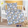 Bellatex Бавовняна постільна білизна для дитячого ліжечка Agata Bear сірий, 90 x 135 см, 45 x 60 см