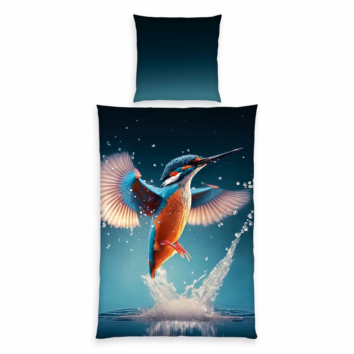 Herding Bavlněné povlečení Kingfisher, 135 x 200 cm, 80 x 80 cm