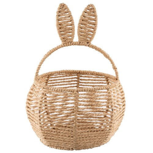 Altom Pleciony koszyk z uszami okrągły, 18 x 18 x12/30 cm, beżowy