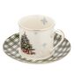 Altom Porzellantasse mit Untertasse Christmas Tree 260 ml