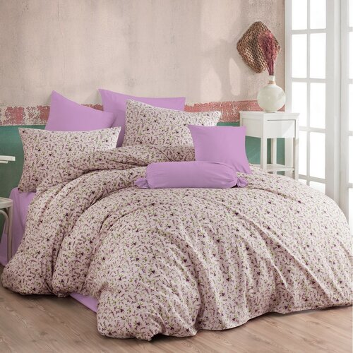 Bavlněné povlečení Iris fialová, 220 x 200 cm, 2 ks 70 x 90 cm