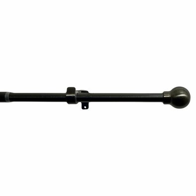Ausziehbare Gardinenstange Kugel 16/19 mm schwarzes Nickel, 200 - 350 cm, ohne Ringe