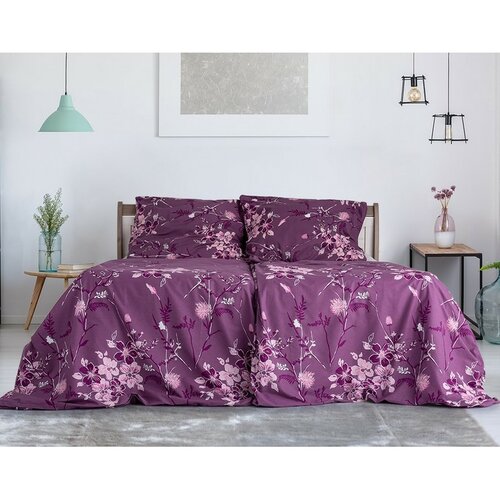 B.E.S. Petrovice Bombažno posteljnino ExkluzivFiori viola, 140 x 200 cm, 70 x 90 cm