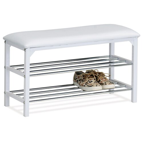 Botník/taburet 2 patra, bela