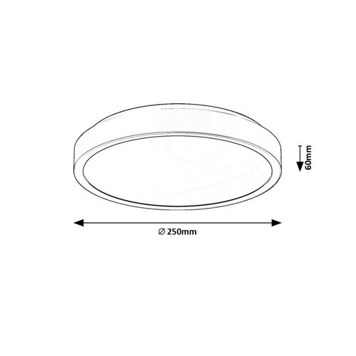 Rabalux 71252 sufitowa oprawa łazienkowa LED Samira 25 cm, czarny