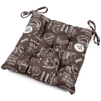 Sedežna blazina rjava, 40 x 40 cm