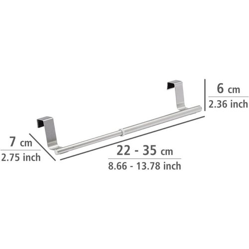 Wenko Regulowany uchwyt stalowy na ręczniki,22–35 cm