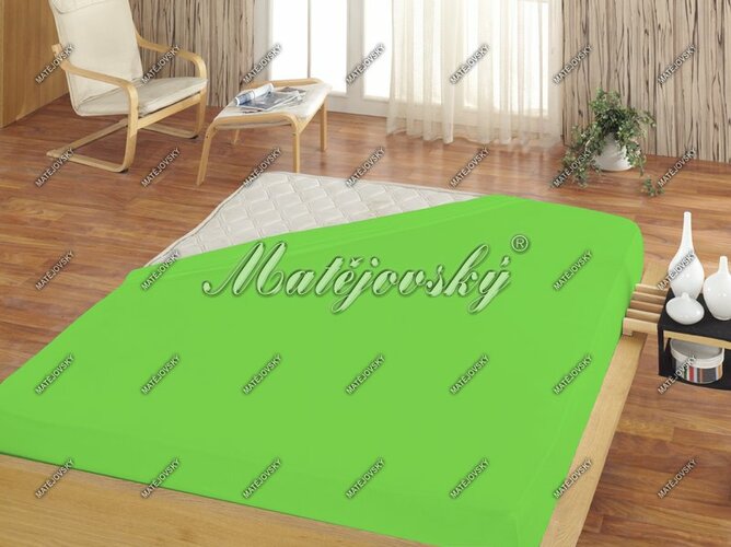 Matějovský prestieradlo Jersey zelená, 180 x 200 cm