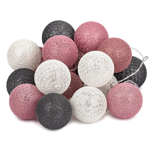 Łańcuch świetlny Redondo kolorowy, 20 LED, 3 m ciepły biały