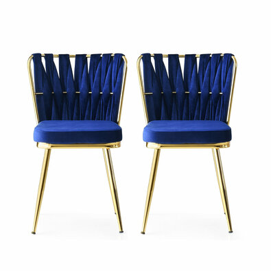 Kusakli Navy Blue étkezőszék szett, 2 db