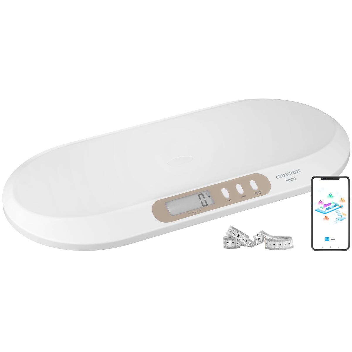 Levně Concept VD4000 digitální dětská váha s aplikací KIDO