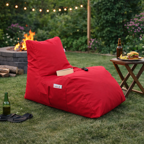 Puf Daybed, czerwony