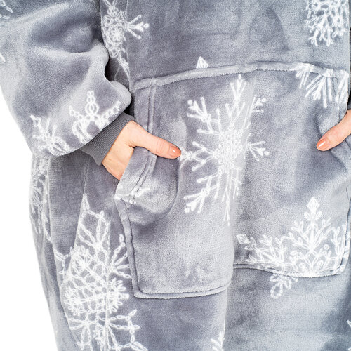 4Home Sweatshirt Lammfelloptik Mikroplüsch Silent Snowfall, Uni M – für Damen
