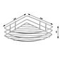 AQUALINE 37005 Chrom line Draht-Eckregal einfach, Silber