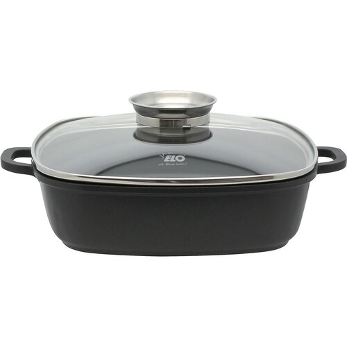 Elo 19658 Tigaie cu capac din sticlă și mâneraromatic Alucast 28 x 28 cm