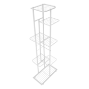 Suport pentru flori Bamir 2, alb, 43 x 22 x 126 cm