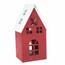 Decorație LED de Crăciun din lemn Light houseroșu, 11,7 x 21,2 x 9,7 cm
