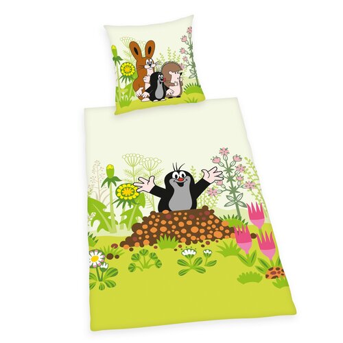 Herding Bavlnené obliečky Krtko, 135 x 200 cm, 80 x 80 cm