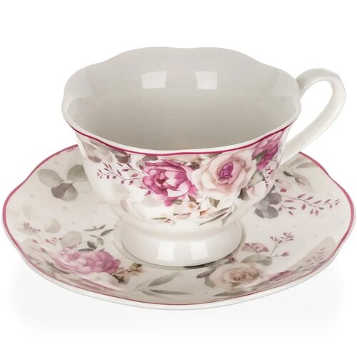 Banquet Ceramiczny kubek z spodkiem Rose 220 ml