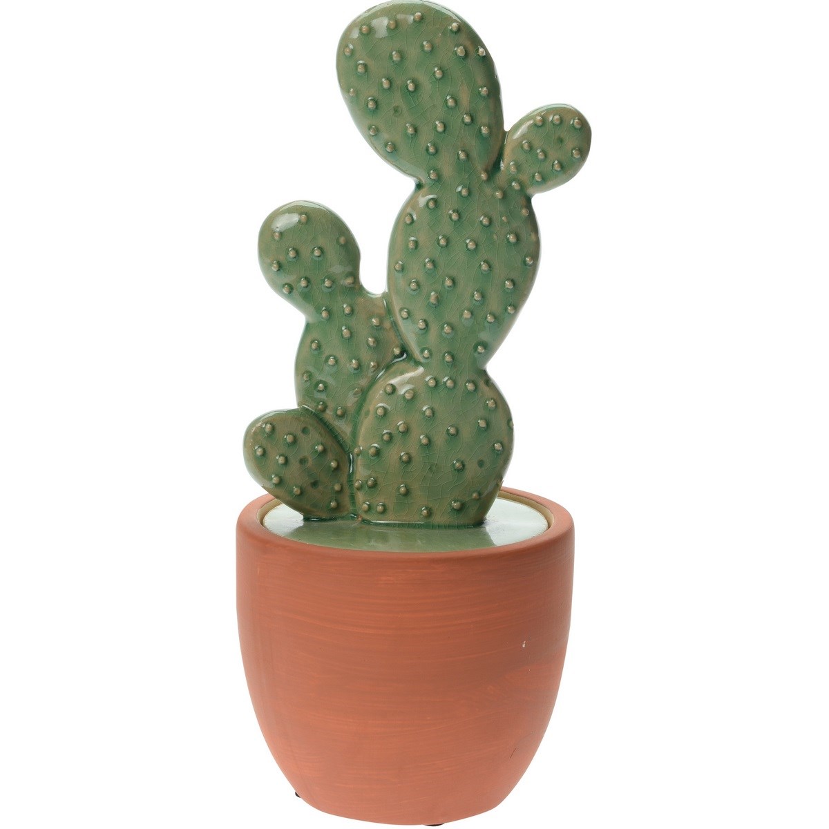 Keramický kaktus v kvetináči Guerrero, 24 cm