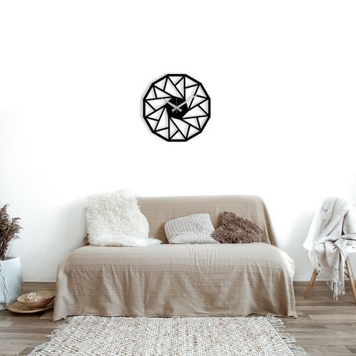Zegar ścienny Triangle S007 Black, 48 x 48 cm