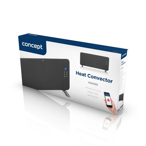 Concept KS4100 Smart üvegkonvektor, szürke