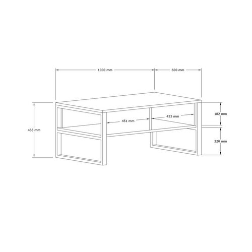 Măsuță de cafea Devon White and Black