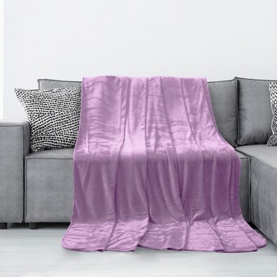 AmeliaHome Koc Tyler fioletowy, 150 x 200 cm