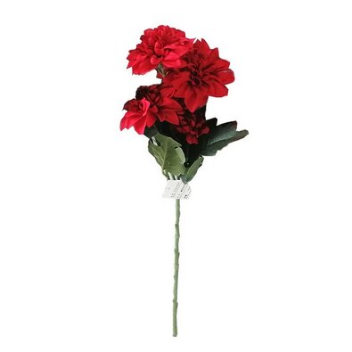 Dália művirág piros, 54 cm, művirág, 54 cm