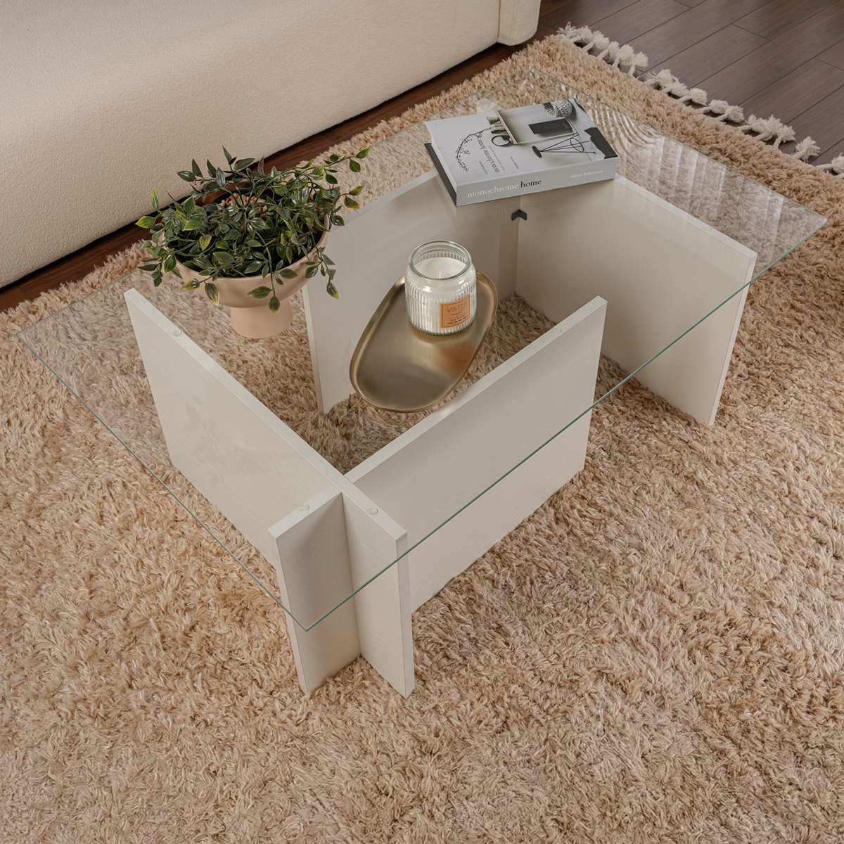 Konferenční stolek Vetrino Wooden White - thumb (2)
