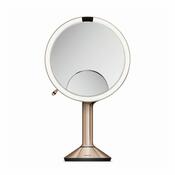 Simplehuman Kosmetické LED zrcátko Sensor TRIO, zvětšení 1x/5x/10, rose gold
