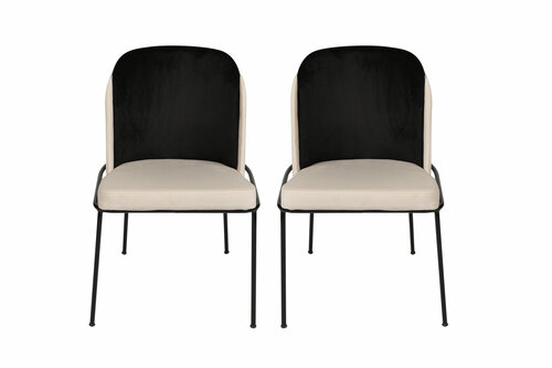 Dore Black and Cream étkezőszék szett, 2 db