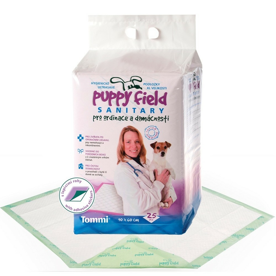 Puppy Field Hygienické podložky pre psov SanitaryPads 25 ks, 90 x 60 cm
