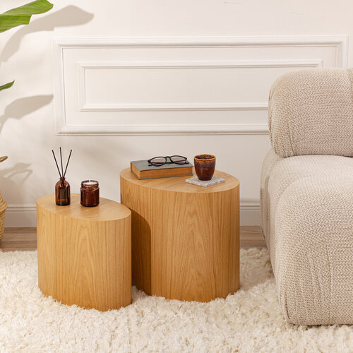 Odkládací stolek Elipse Set Oak, 2 ks